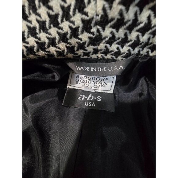 Vintage Bergdorf Goodman Womens Houndstooth Blazer Jacket Size 6 - Picture 5 of 7